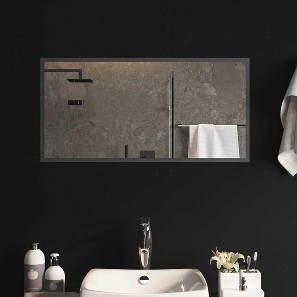 Lustro łazienkowe LED przezroczysty 80 x 40 cm szkło hartowane