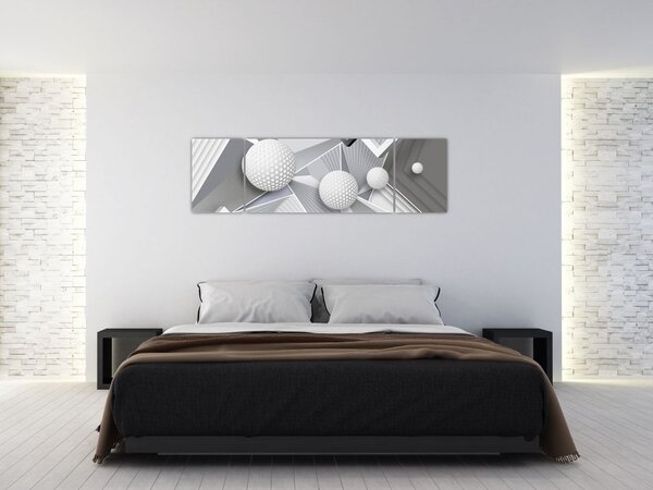 Geometryczny abstrakcyjny obraz (170x50 cm)