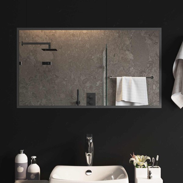 Lustro łazienkowe LED przezroczysty 90 x 50 cm szkło hartowane