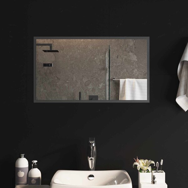 Lustro łazienkowe LED przezroczysty 70 x 40 cm szkło hartowane