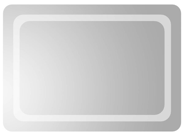 Lustro łazienkowe LED przezroczysty 70 x 50 cm szkło hartowane