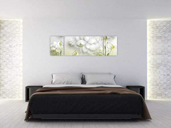 Obraz z kwiatami (170x50 cm)