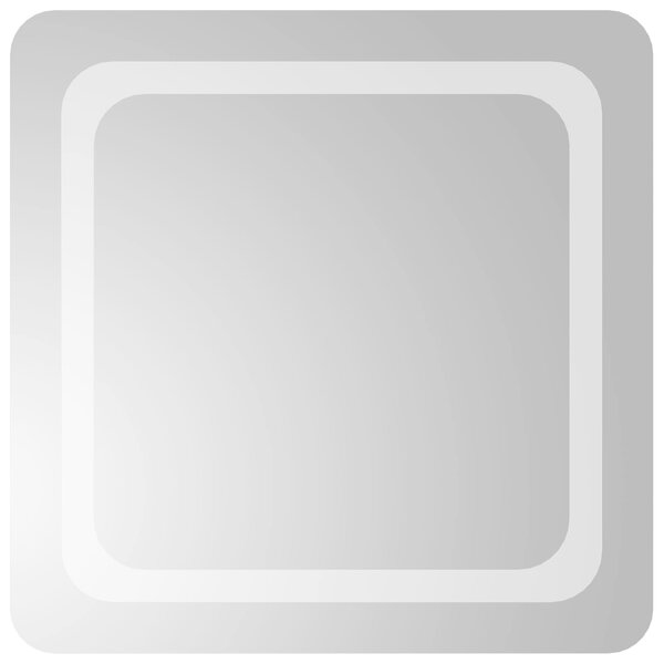 Lustro łazienkowe LED przezroczysty 50 x 50 cm szkło hartowane