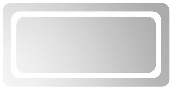 Lustro łazienkowe LED przezroczysty 80 x 40 cm szkło hartowane