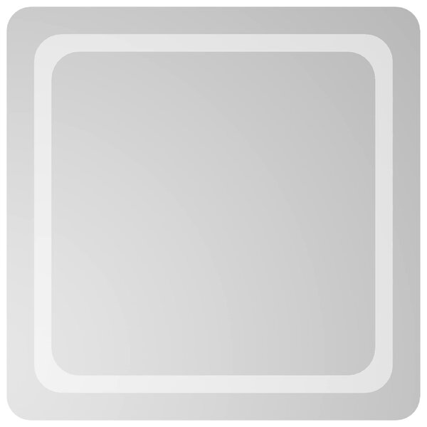 Lustro łazienkowe LED przezroczysty 60 x 60 cm szkło hartowane
