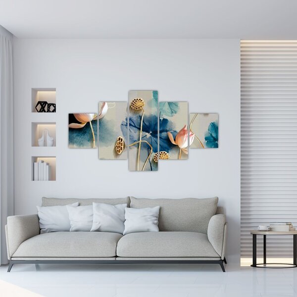 Obraz z kwiatami (125x70 cm)