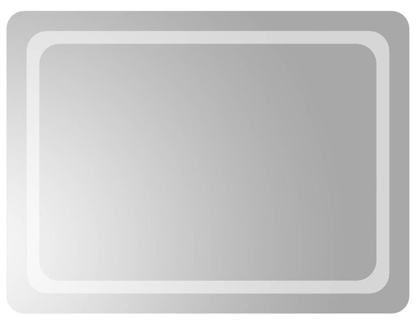 Lustro łazienkowe LED przezroczysty 80 x 60 cm szkło hartowane