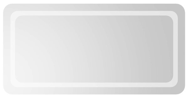 Lustro łazienkowe LED przezroczysty 100 x 50 cm szkło hartowane