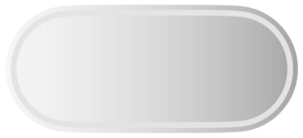 Lustro łazienkowe LED przezroczysty 100 x 45 cm szkło hartowane