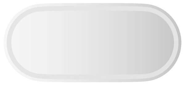 Lustro łazienkowe LED przezroczysty 80 x 35 cm szkło hartowane