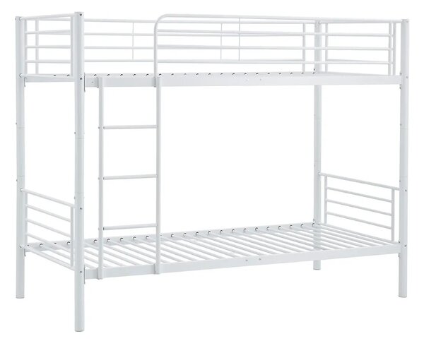 Białe metalowe łózko piętrowe 90x200 G1-W12