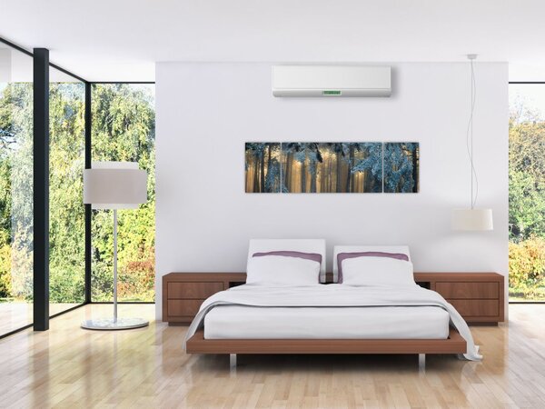 Obraz zaśnieżonego lasu (170x50 cm)