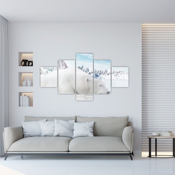 Obraz - Niedźwiedź polarny (125x70 cm)