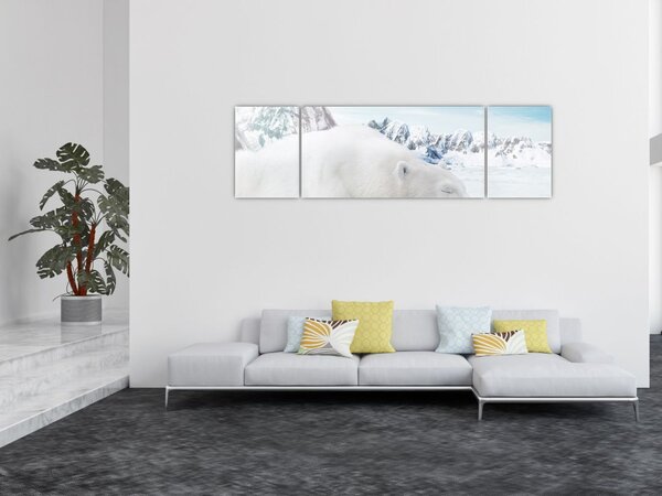 Obraz - Niedźwiedź polarny (170x50 cm)