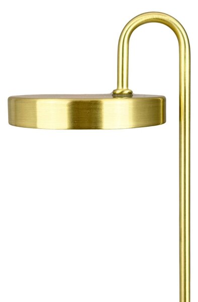 Dyberg Larsen Lampa stołowa MOOVELIGHT, możliwość ściemniania, mosiężny / złoty, salon / jadalnia, metal, design