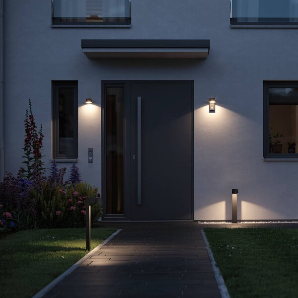 Paulmann Lampa zewnętrzna z czujnikiem ruchu Capea, czarny, aluminium, nowoczesny