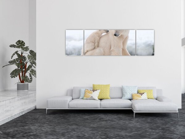 Obraz - Niedźwiedzie polarne (170x50 cm)
