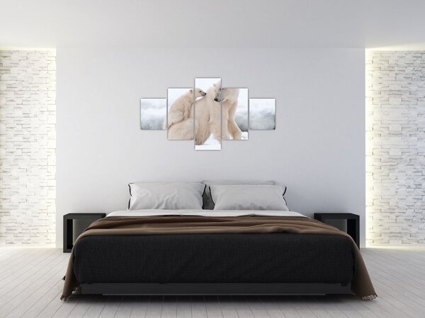 Obraz - Niedźwiedzie polarne (125x70 cm)