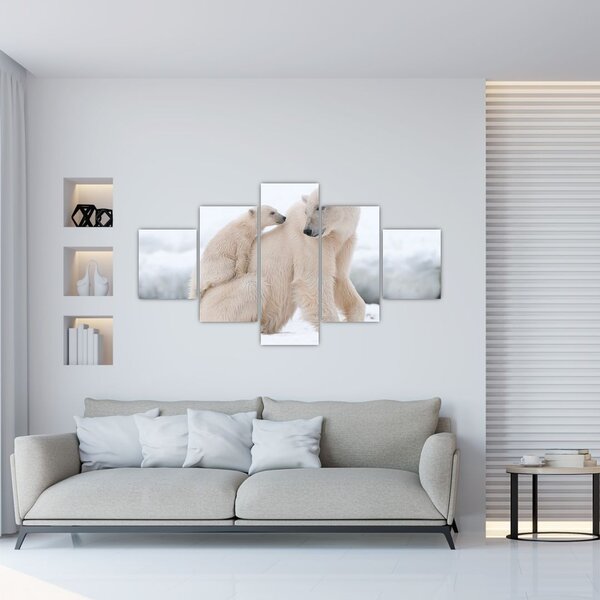 Obraz - Niedźwiedzie polarne (125x70 cm)