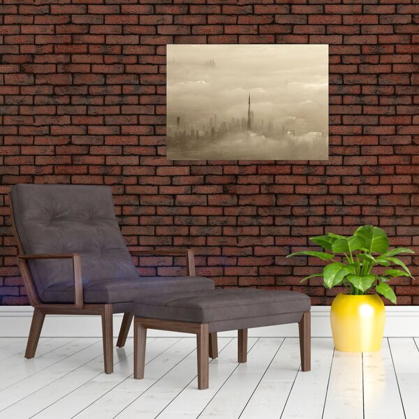 Obraz miasta w chmurach (70x50 cm)