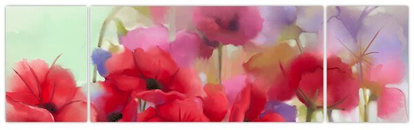 Obraz maków (170x50 cm)