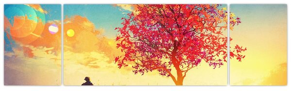 Obraz drzewa na wzgórzu (170x50 cm)