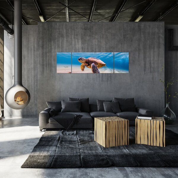 Obraz żółwia w oceanie (170x50 cm)