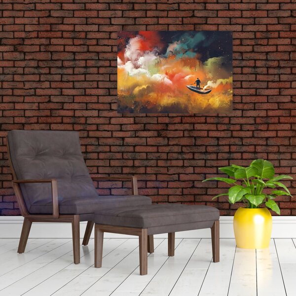 Obraz - człowiek unoszący się w kosmosie (70x50 cm)