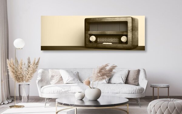 Obraz radio retro w wersji sepia