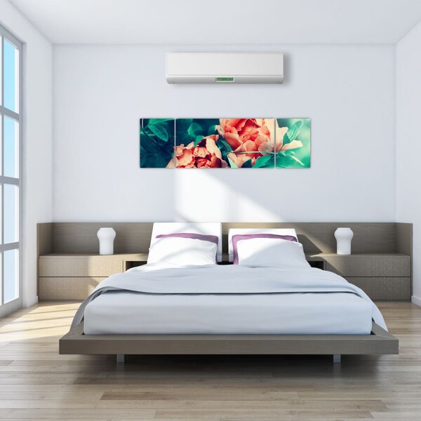 Obraz wiosennych kwiatów (170x50 cm)