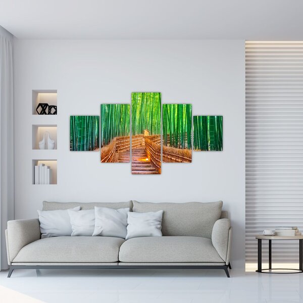 Obraz - Japoński las bambusowy (125x70 cm)
