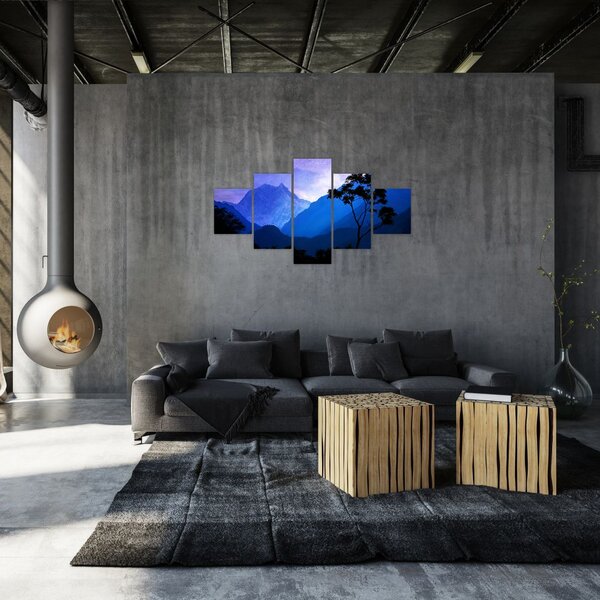 Obraz - Nocne niebo w Nepalu (125x70 cm)