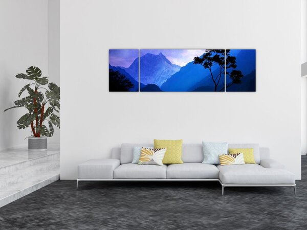 Obraz - Nocne niebo w Nepalu (170x50 cm)