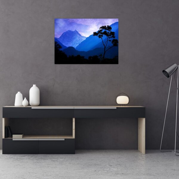 Obraz - Nocne niebo w Nepalu (70x50 cm)