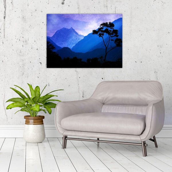 Obraz - Nocne niebo w Nepalu (70x50 cm)