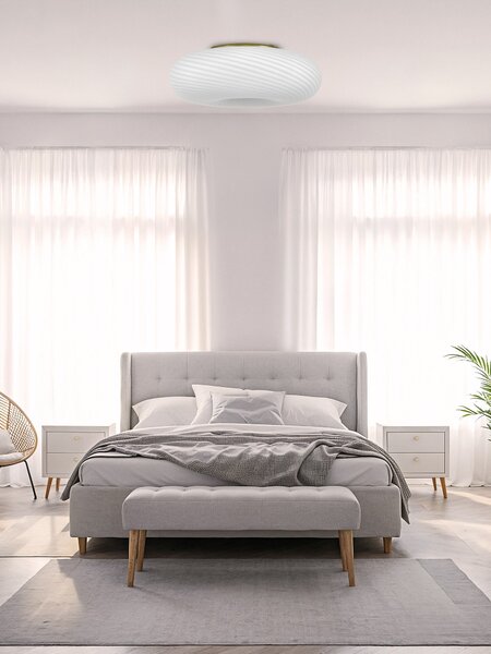 LAMPA SUFITOWA PLAFON NOWOCZESNA BIAŁO-ZŁOTA MONARTE D38