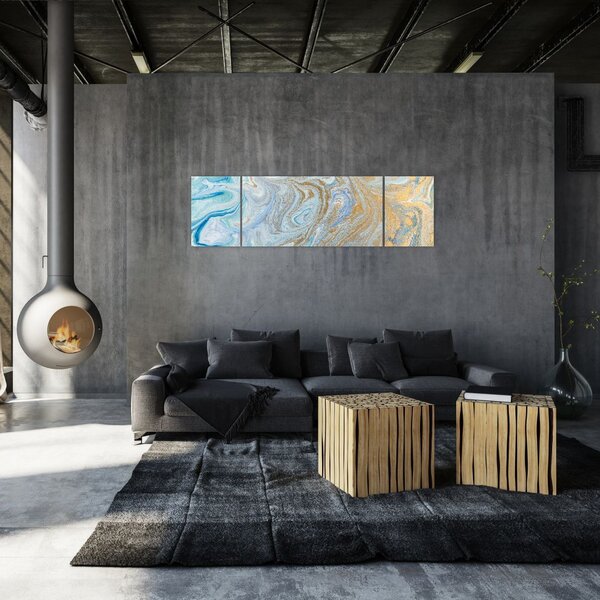 Obraz - Niebieski marmur (170x50 cm)