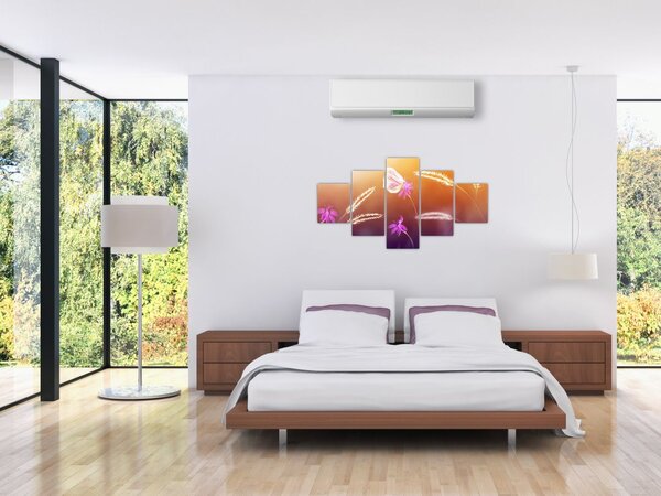 Obraz - Różowy motyl (125x70 cm)
