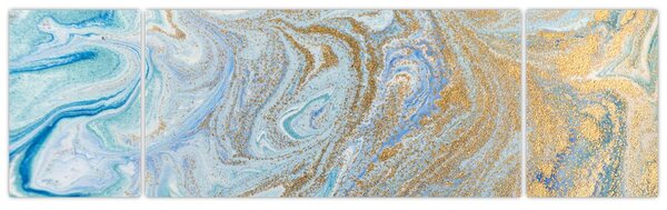 Obraz - Niebieski marmur (170x50 cm)