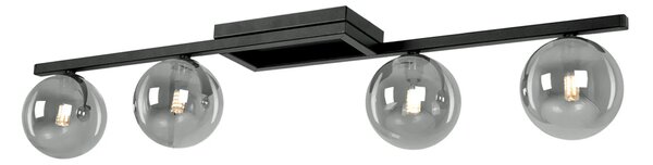 Sufitowa biała lampa z czarnym stelażem M2-B13