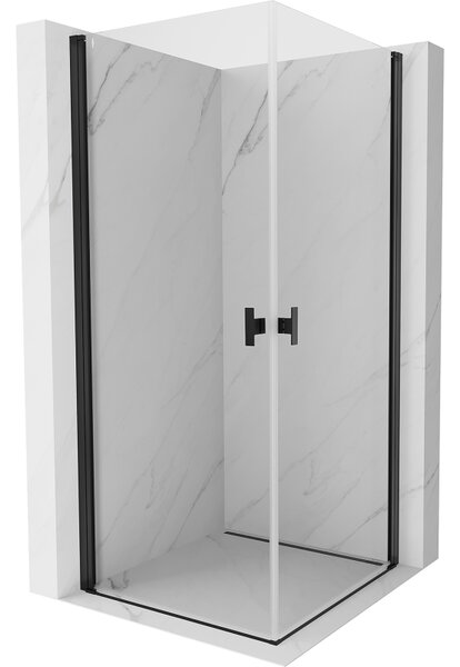 Mexen Mist-B Duo kabina prysznicowa uchylna 90 x 90 cm, transparent, czarna - 8A2-090-090-70-00