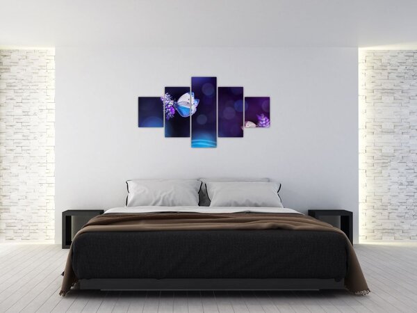 Obraz - Motyle na lawendie (125x70 cm)