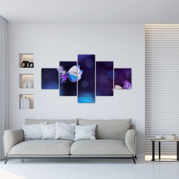 Obraz - Motyle na lawendie (125x70 cm)