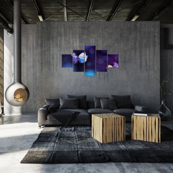 Obraz - Motyle na lawendie (125x70 cm)