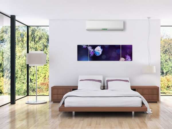 Obraz - Motyle na lawendie (170x50 cm)