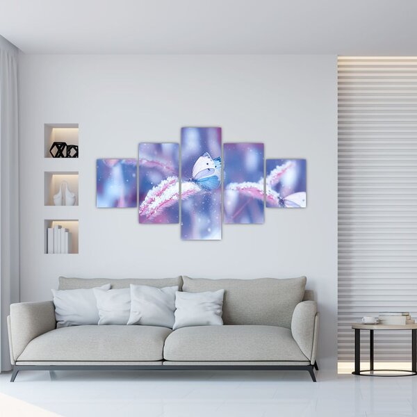 Obraz - Motyle zimą (125x70 cm)