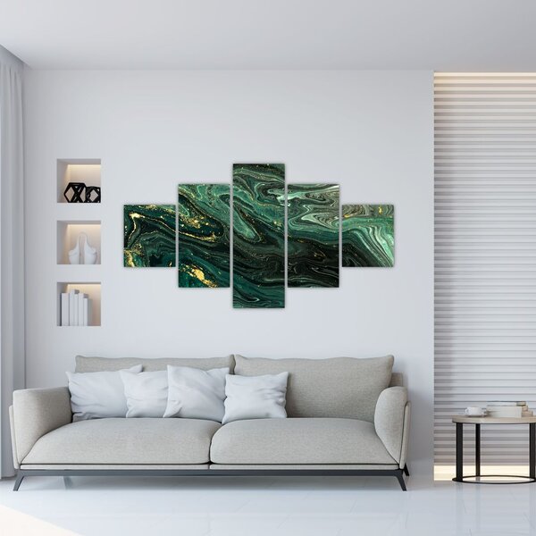 Obraz - Zielony marmur (125x70 cm)