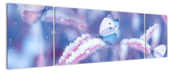 Obraz - Motyle zimą (170x50 cm)