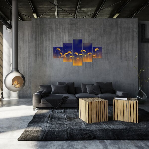 Obraz - Dmuchawce (125x70 cm)