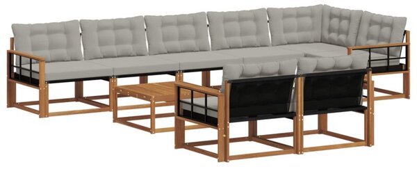 Zestaw mebli ogrodowych z litego drewna akacjowego z poduszkami - nowoczesny design i trwałość